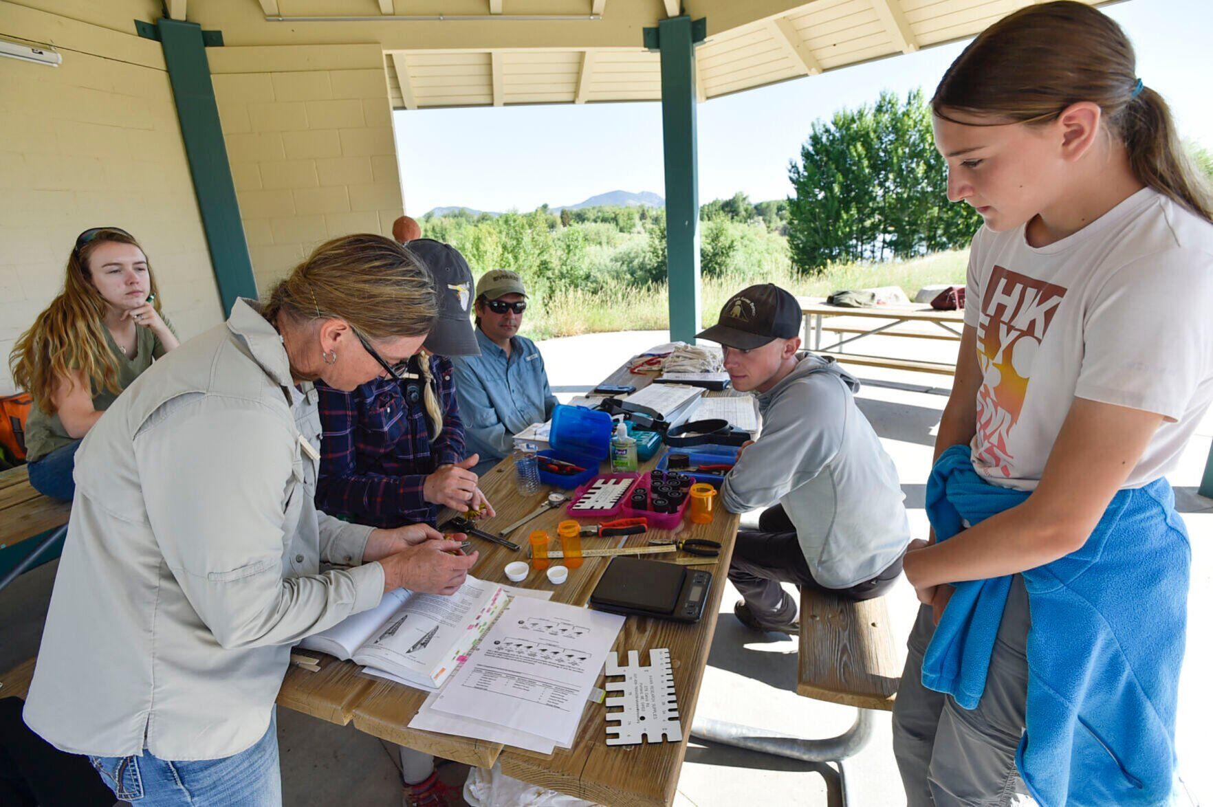The bird banding station at Spring Meadow is unique
